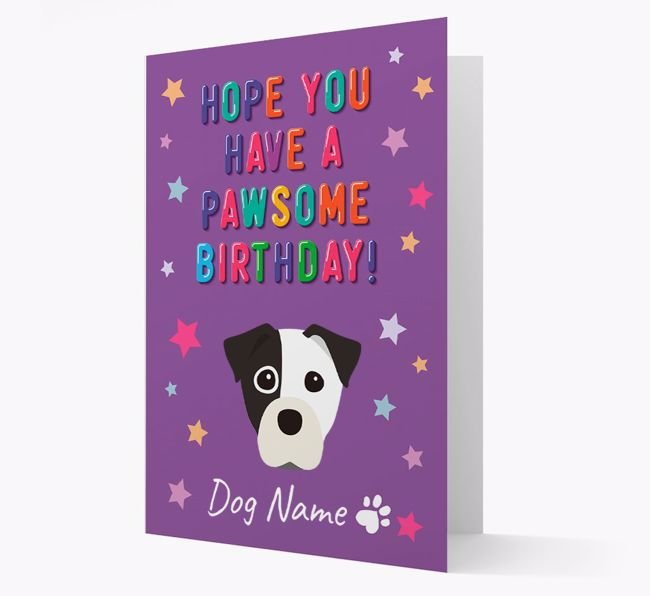 Personalised Card 'Hope You Have A Pawesome Birthday' with {breedCommonName} Icon